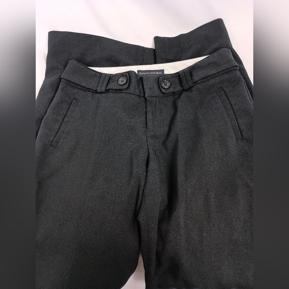 BANANA REPUBLIC pull on work business Black Dressy Slacks size 0 (#1,273) - Picture 1 of 6